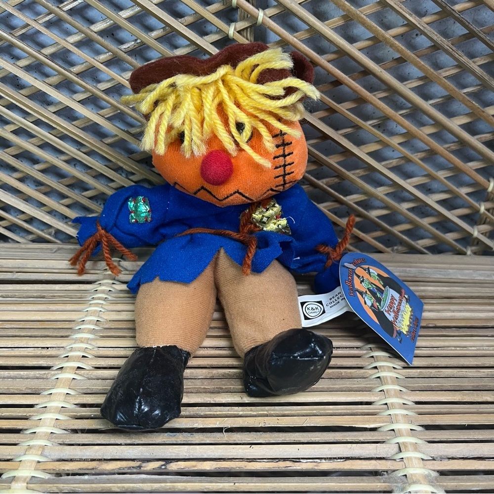 Vintage Scarecrow Plush Halloween Fall Decor NWT Halloween Creatures